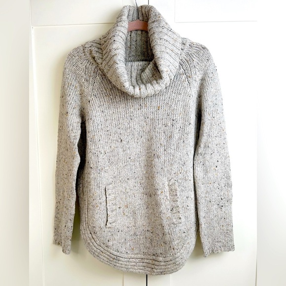 Cynthia Rowley Sweaters - Cynthia Rowley knitted wool-blend sweater,  oatmeal, cowl neck, Oversized COZY